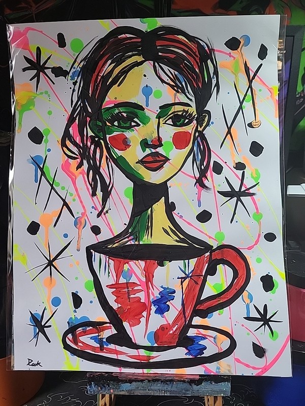 Original Art 12×16 Figurative Abstract Expressionist on Gallery Paper