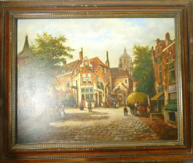 Joh.van der Linde Oil Canvas Checkpoint 93x113cm G-7810