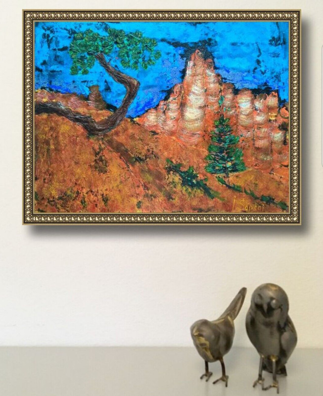 Bryce Canyon National Park original paintings. Colorful landscape paintings.