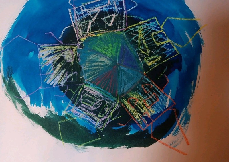 Mixed Media Painting Abstract Contemporary Art Informel Surreal Signed Decor gallery