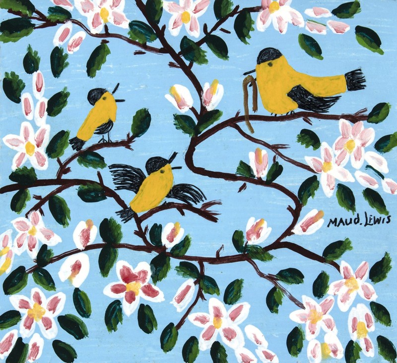 Maud Lewis (Handmade) Signed Oil Painting on Canvas 16×20 in Naive Art ..