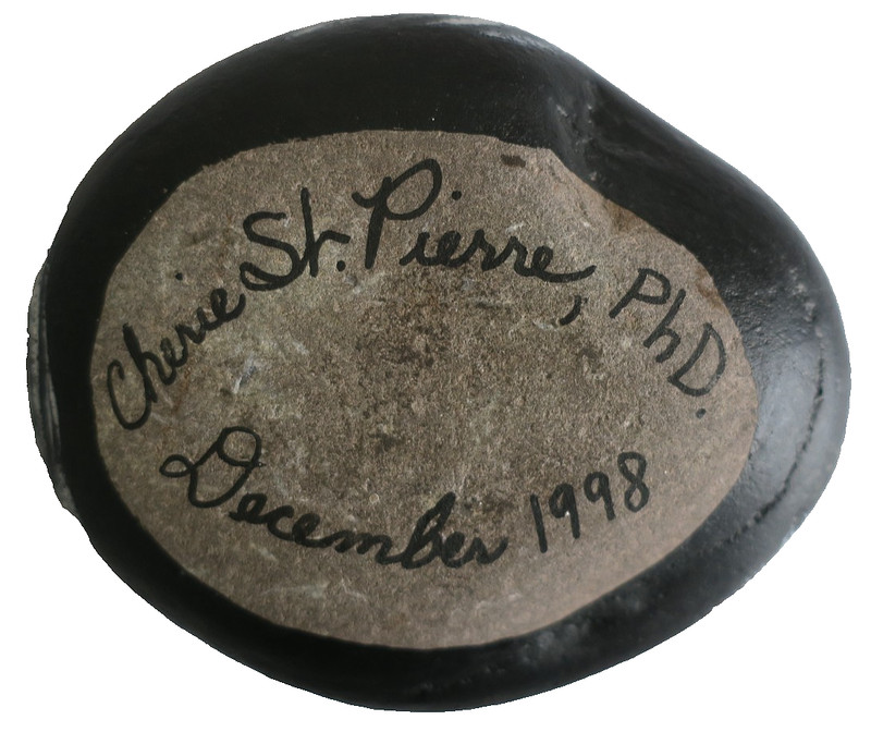 Squirrels on Hand Painted 1 lb 12 oz Rock by Cherie St. Pierre, PhD 5" Length gallery