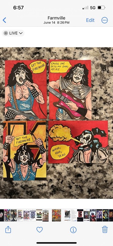 KISS CARD - ACEO Art Sketch (24) Cards Painting Drawing Paper Gene Simmons gallery