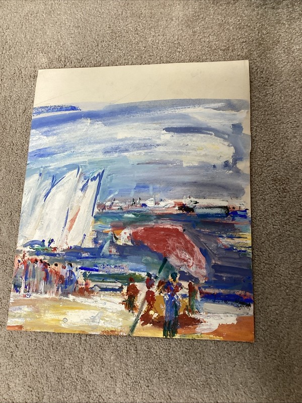 Original Mid-Century Double-Sided Painting by Mildred Ball (1902–1997)