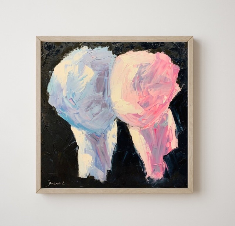 Couple Painting Love Original Art People Art on Canvas Couple Painting Love