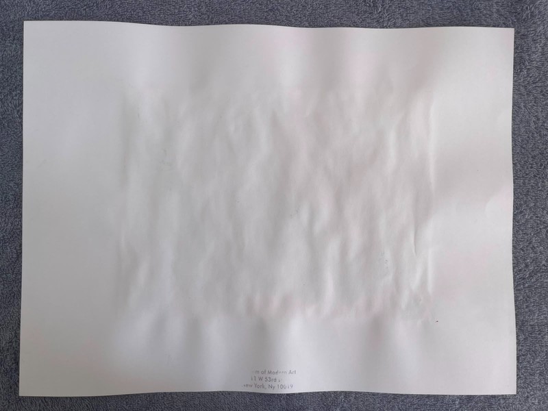 SERGIO HERNANDEZ (15.7x 11.8) painting on old paper signed stamped gallery