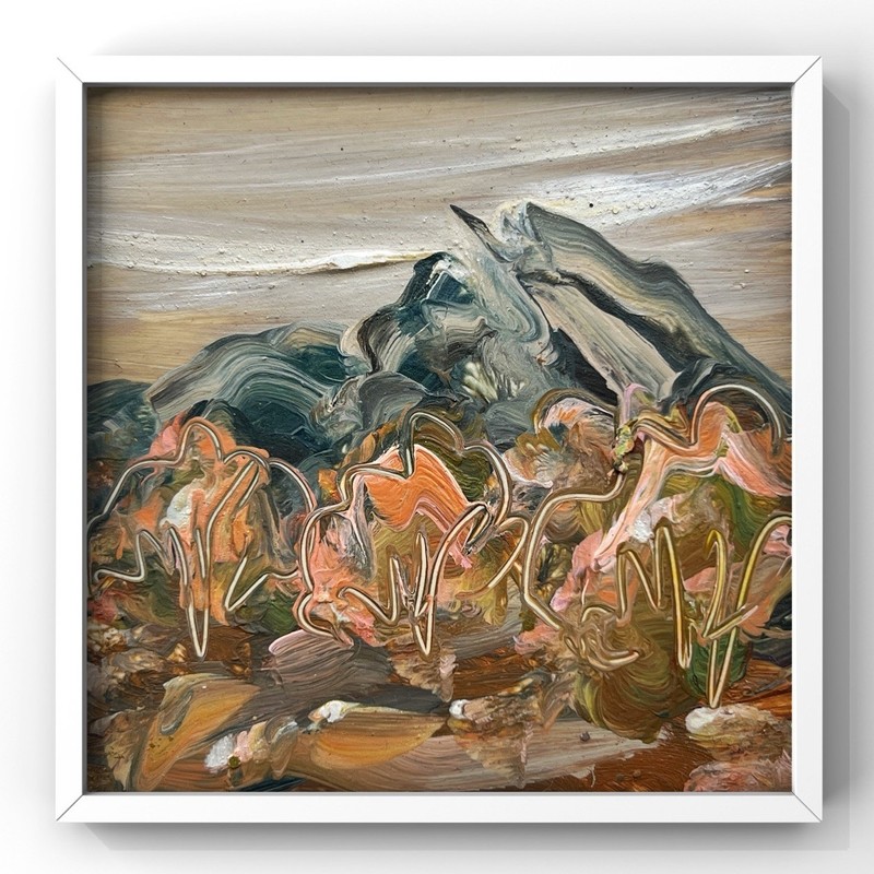 Switzerland Autumn Landscape Original Oil Painting Framed Swiss Fall Nature Art