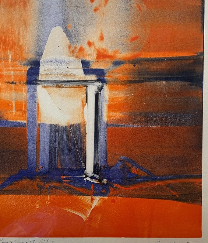 Original SERGIO MOYANO 'Door to A Compassionate Life' ABSTRACT Monotype PAINTING gallery