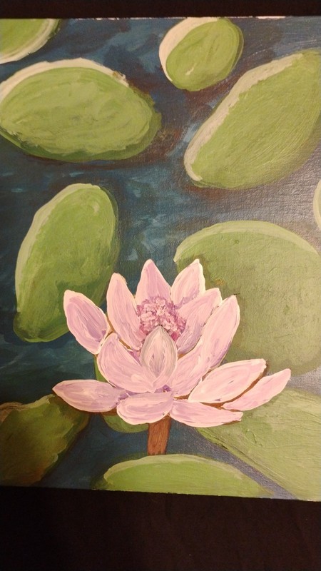 FLOAT US A LOTUS - ACRYLIC ABSTRACT PAINTING ON CANVAS ORIGINAL BY ARTIST gallery