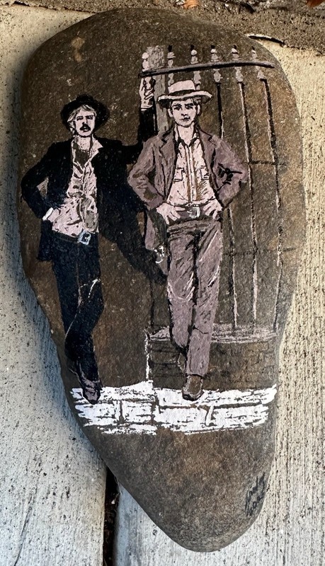 Robert Redford & Paul Newman “Butch Cassidy & The Sundance Kid Painted On a Rock gallery