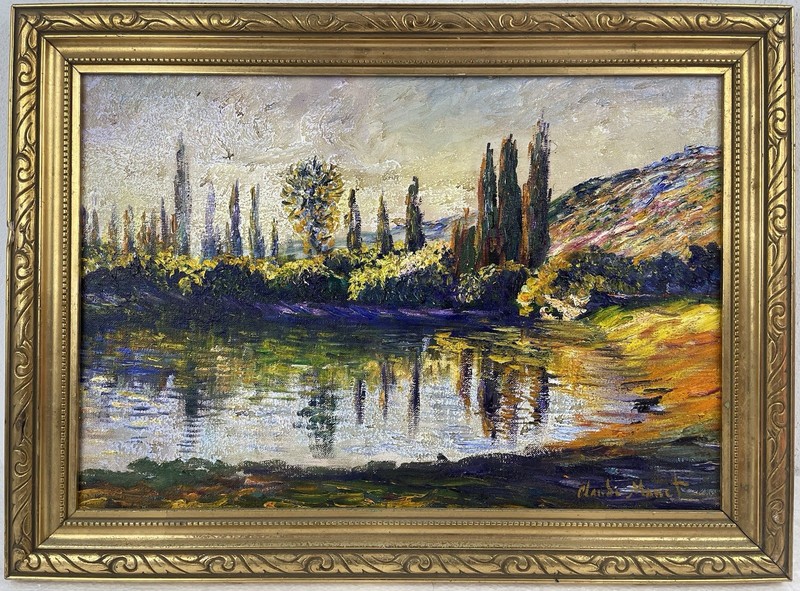 Claude Monet (Handmade) Oil on canvas painting signed & Framed