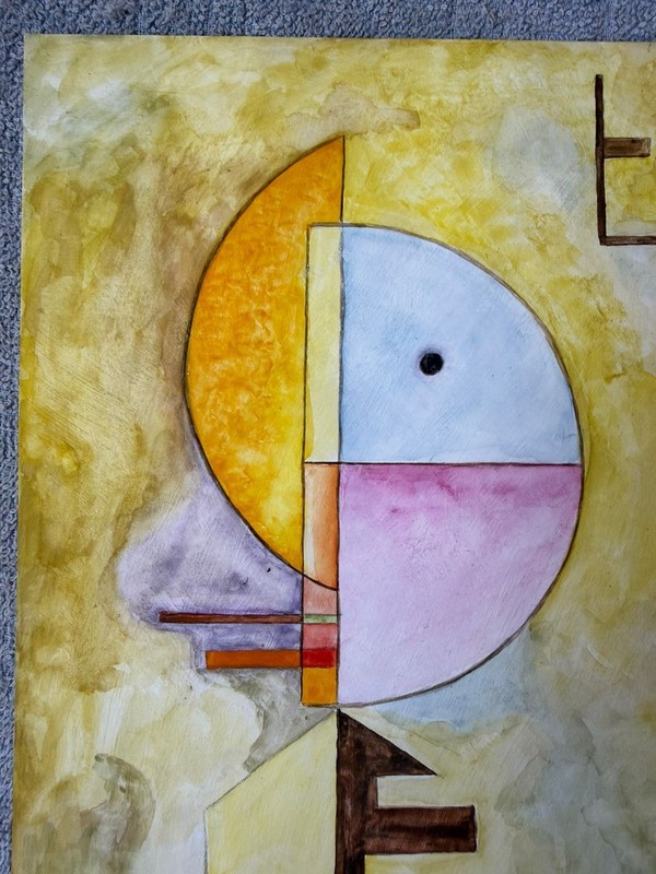 wassily kandinsky , framed oil painting on wood, sealed and signed. gallery