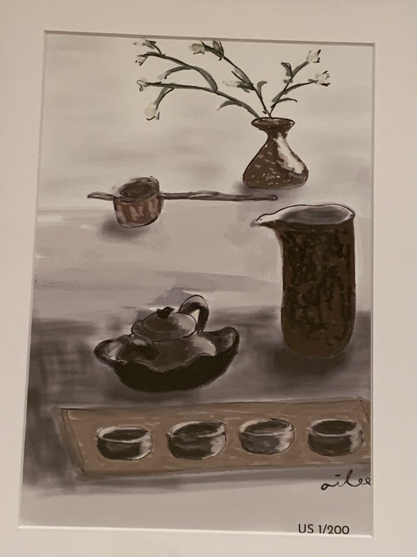 Tea Set- Ailee’s original Art Print - 12x16 “Limited Edition framed 1/200 gallery
