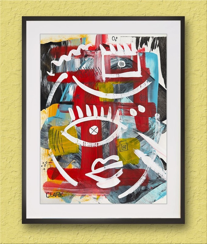 Original Abstract Acrylic Painting (1 of 3 Series) – 12×9″ Mixed Media Paper