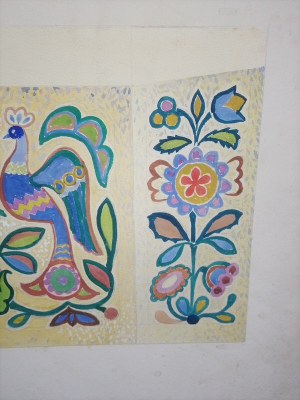 Sketch for mosaic, bus stop. The. Картон , змішана техніка . Автор Кошель М Я . gallery