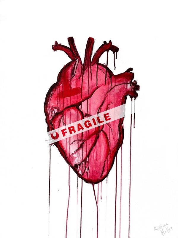Fragile, Kristina Mallen | Original Unique Painting on Canvas