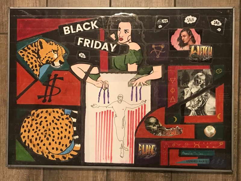Local pickup Vegas – Collage Artwork “Hermes Black Friday” by Bravo Von Muller
