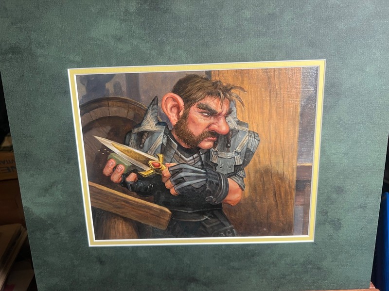 HTF Steven Belledin Original Oil Painting World Warcraft Gnome "Waldo the Decoy"