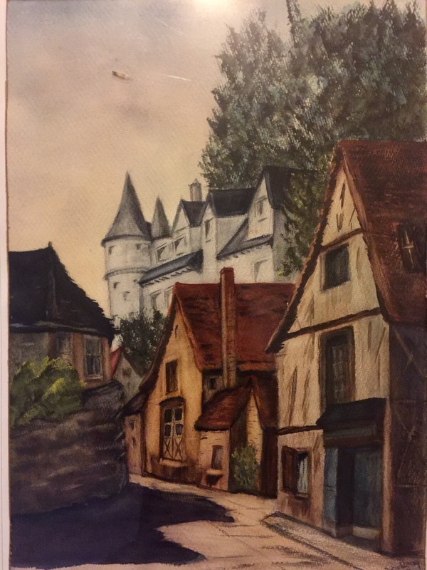 Antique Original Signed Water Color Painting With Devoe & Raynolds Co Sign 16x20 gallery