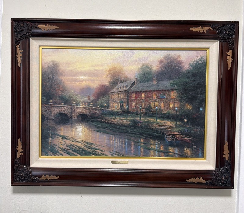 “Lamplight Inn“ by Thomas Kinkade 4/275 A/P Lamplight Lane III 35x26” gallery