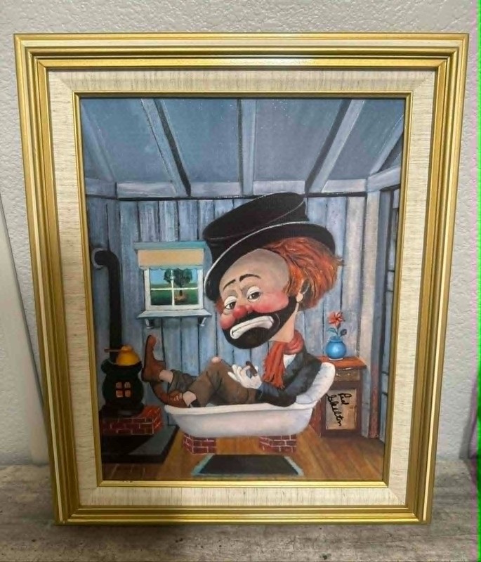Red Skeleton The “Freddie in the tub” Signed Canvas (Limited Edition 4066/5000)