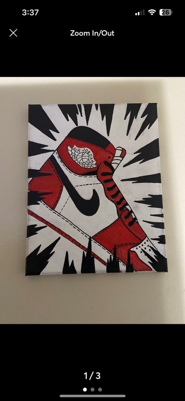 Air Jordan hand painted canvas – 16 X 12