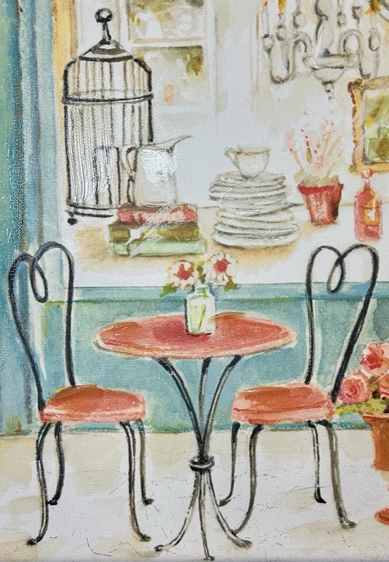 Kathryn White Whimsical Italian Embellished Giclee Painting “Antique” 20”x16” gallery