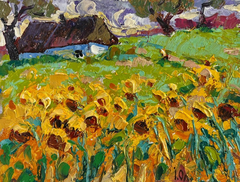 Oil Painting Fragrant Summer In The Field O. Ivanyuk Unframed Original nAAA5115