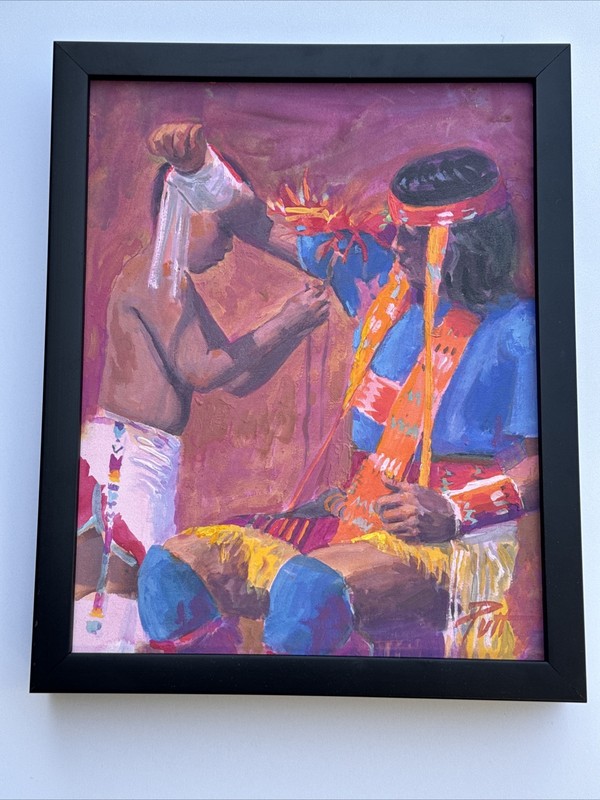 DONALD PUTT PUTNAM PAINTING NATIVE AMERICAN INDIAN PORTRAIT LISTED FAMOUS RARE gallery