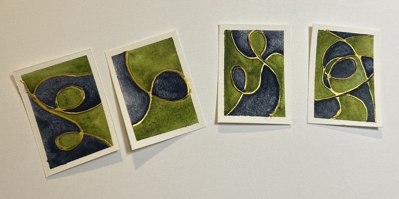 ACEO Card 1, From ‘Mineral Magic’ Collection Watercolor Painting By Sasha Lehto
