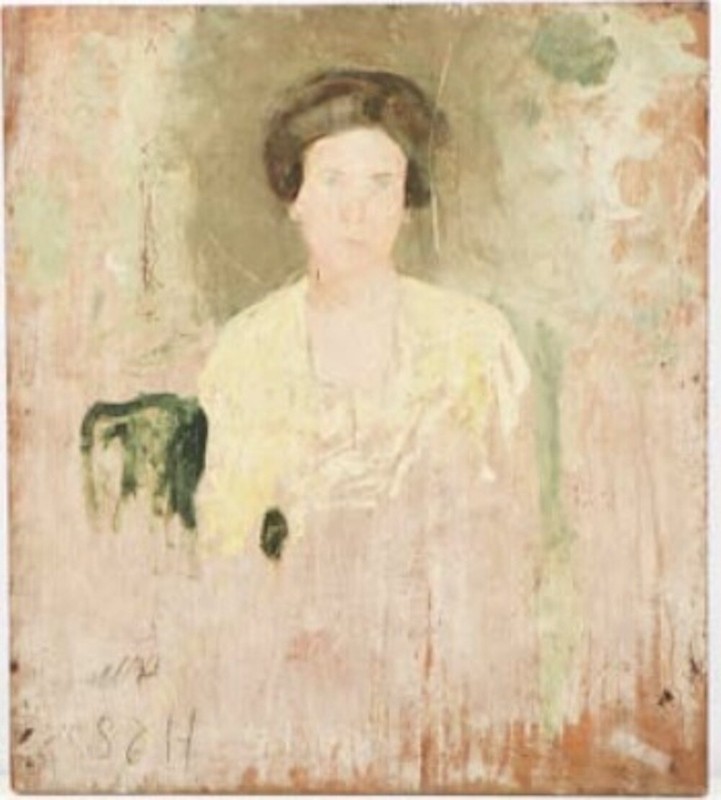 Unsigned Oil Painting: Lady buste