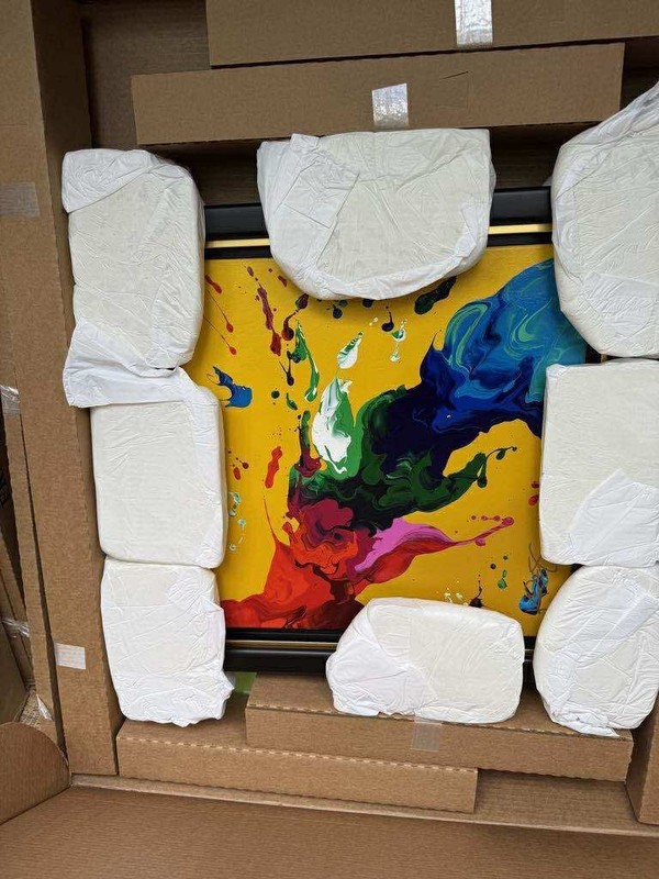Kre8 «Mellow Yellow» 2022 20″ x 20″ image size Acrylic on canvas UNIQUE