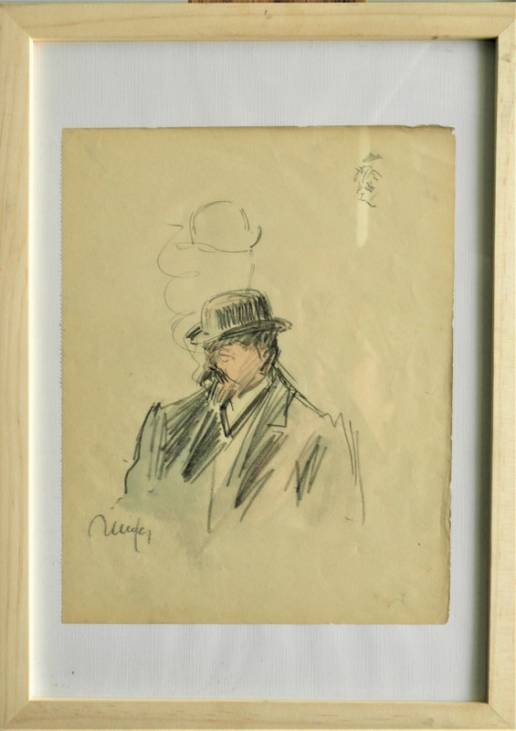 Raymond Renefer. (1879-1957) «Man with a Hat. 1907. v858