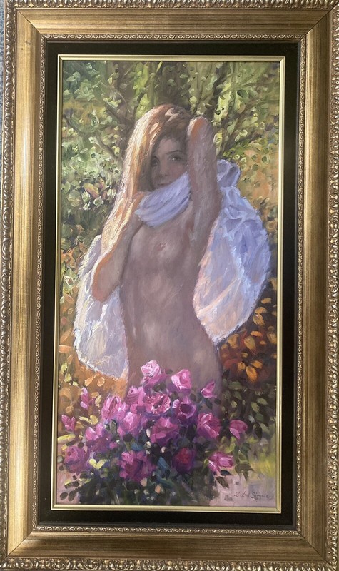 Littorio Del Signore Canadian oil painting on canvas “La Pose”