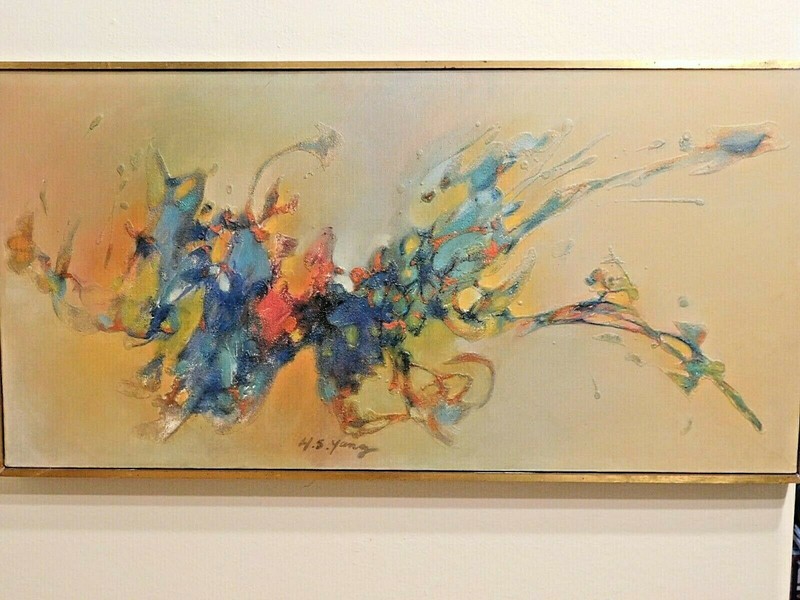 YANG HSING-SHENG (1938- ; China) LISTED ARTIST; ABSTRACT on Canvas; Signed