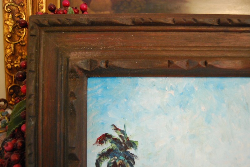 FRAMED ORIGINAL OIL "VIEW OF OLD COLONIAL TRINIDAD", CUBA ARTIST: HECTO VIDAL gallery