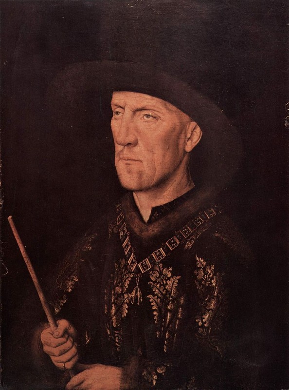 Handmade Oil Painting repro Jan van Eyck Portrait of Baudouin de Lannoy