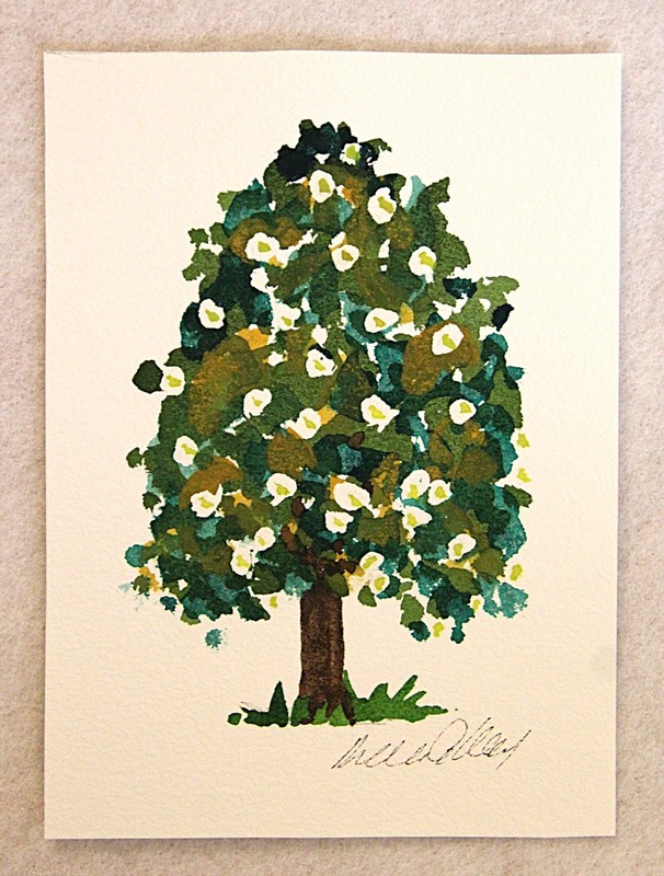 5 Original Watercolors Florida Trees 5 x 7 Signed With Envelopes in Kit 99 gallery