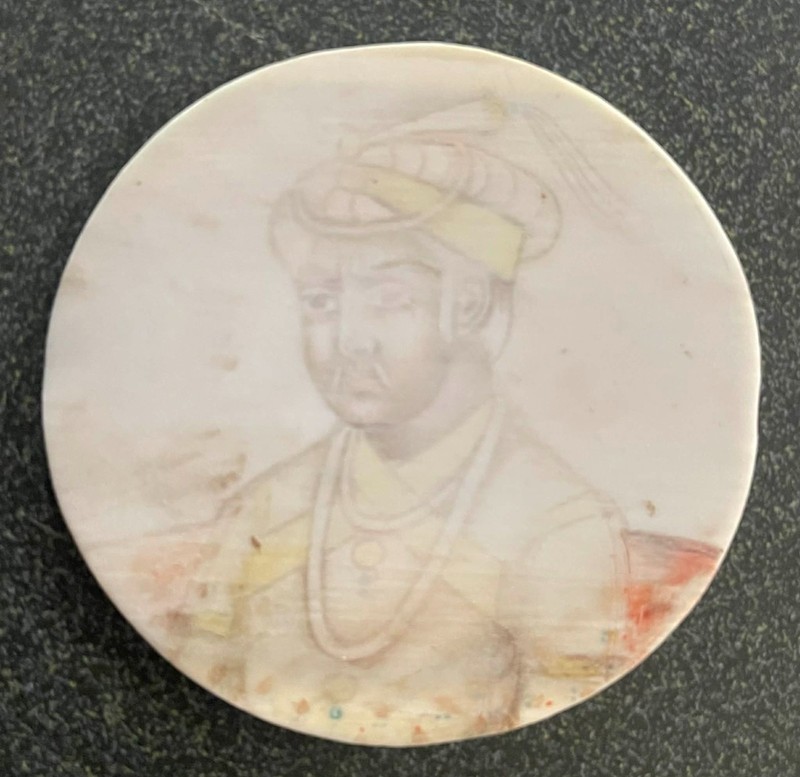 Antique 19th Century Indian (Asia) Portrait on Bone