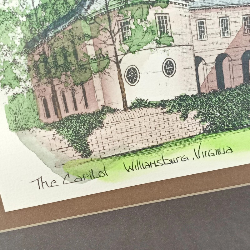 AP Dedula Hand Painted The Capitol Williamsburg Virginia Scenic America Art gallery