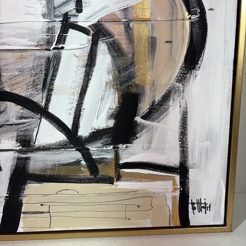Beto Mejia Original Modernist Abstract Expressionist Art Painting Framed gallery