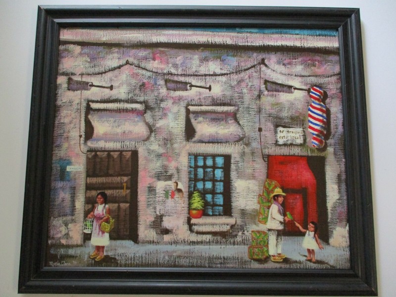 MARIA ELENA PAINTING LANDSCAPE AMERICAN MEXICO REGIONALISM MODERNISM VINTAGE