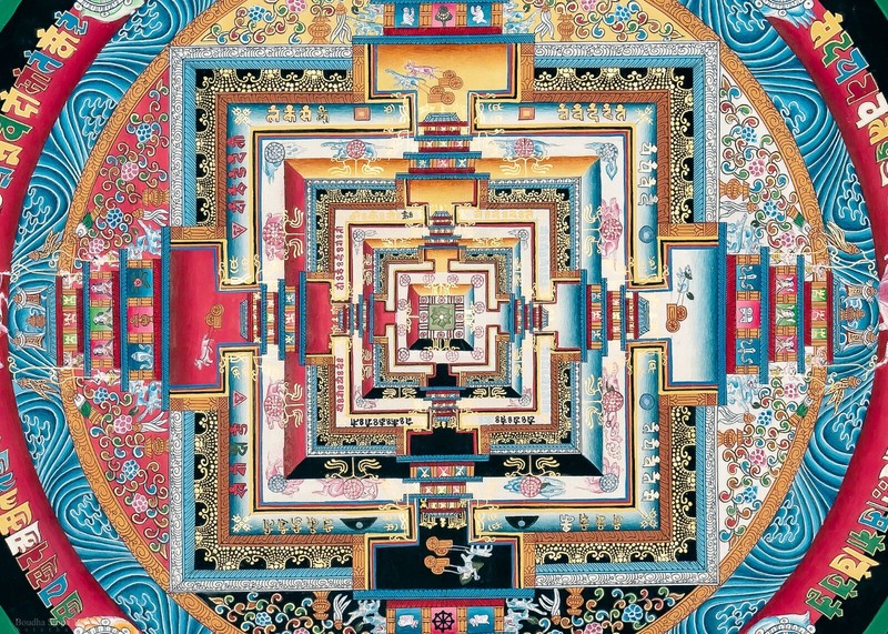 Detailed Kalachakra Mandala – Symbol of Universal Balance & Peace -A93093 gallery