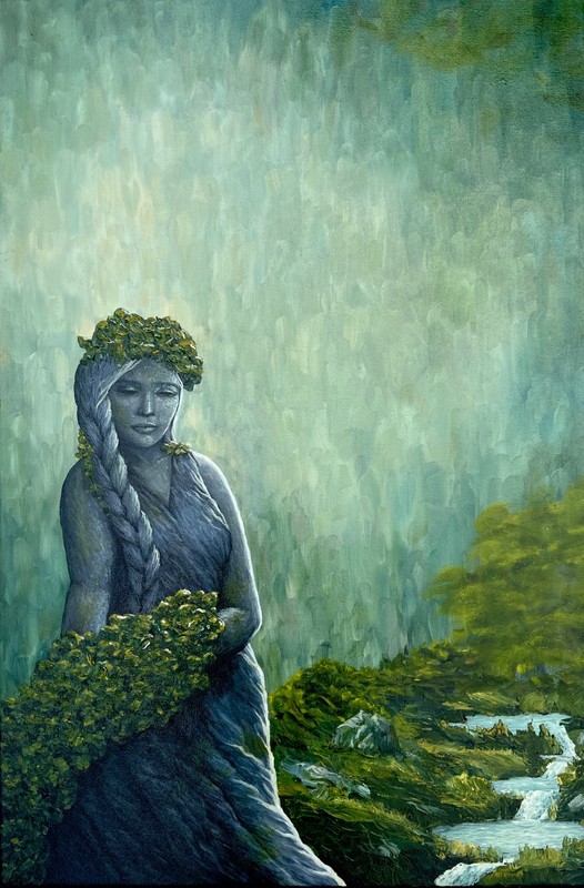“Eden” Painting by Liz Thomas | Original 24×36” Oil Painting on Stretched Canvas