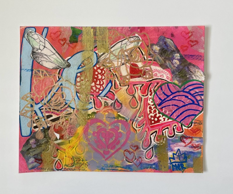 MER ORIGINAL POP ART ELEMENTAL LOVE LANGUAGE PAPER ART 11X15 gallery