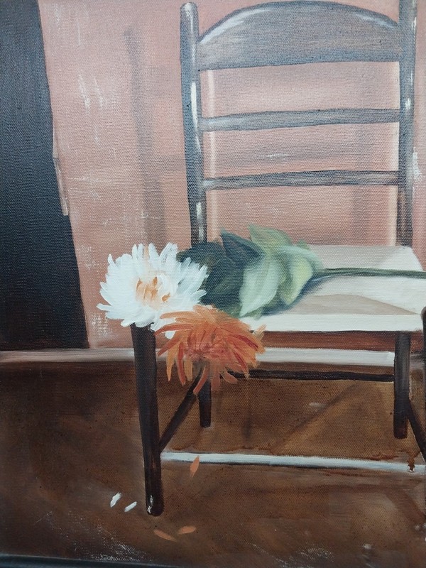 Gitte Kim Oil On Canvas Titled "FORGOTTEN" Signed G.Kim Framed 25 X21 gallery