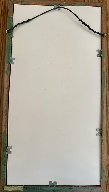 Vintage Framed Sandpiper Shorebird Print Art Teal Wood Frame 10.5" x 5.5" gallery