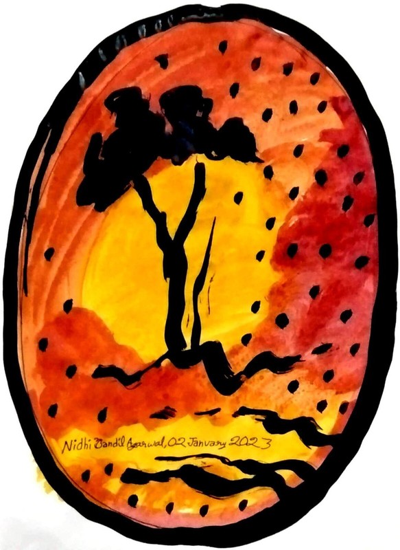 Original Painting Made & Signed By World Fame Artist Nidhi Bandil Agarwal Jaipur