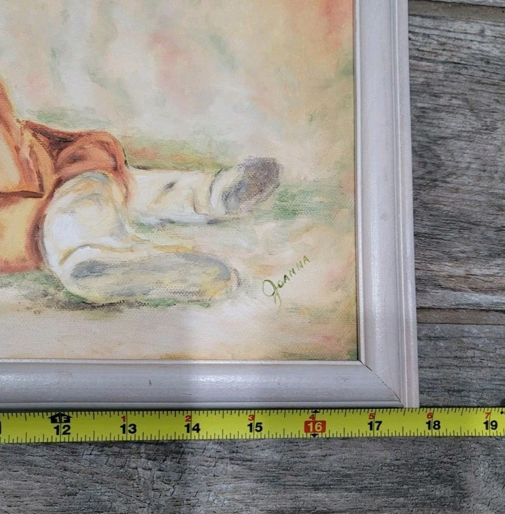 Vtg Original Oil Painting Native American Woman Signed Joanna Garrett gallery