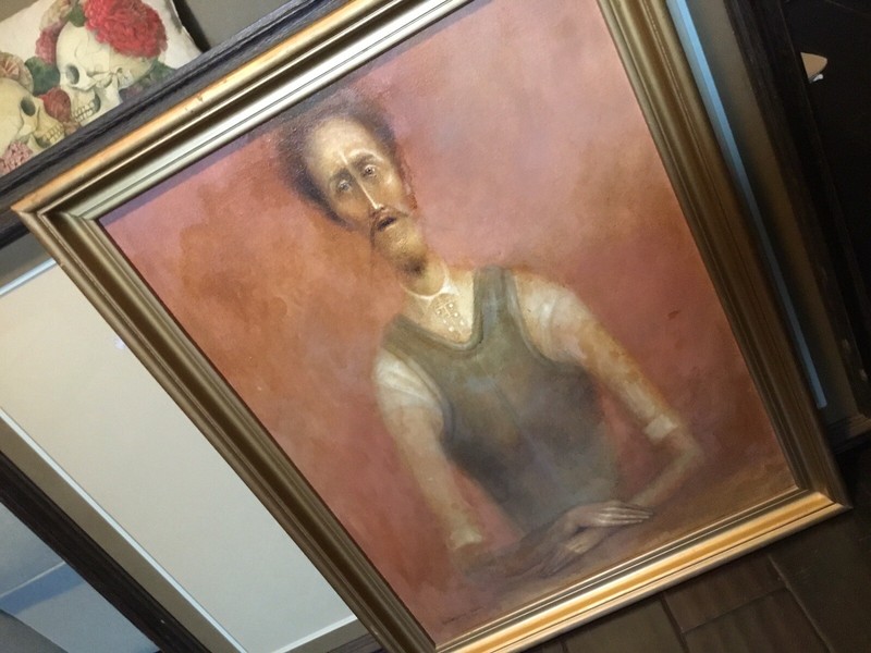 AUTHENTIC RARE GERONIMO MATEO MADRIGAL OIL ON CANVAS PAINTING SUPER COOL !